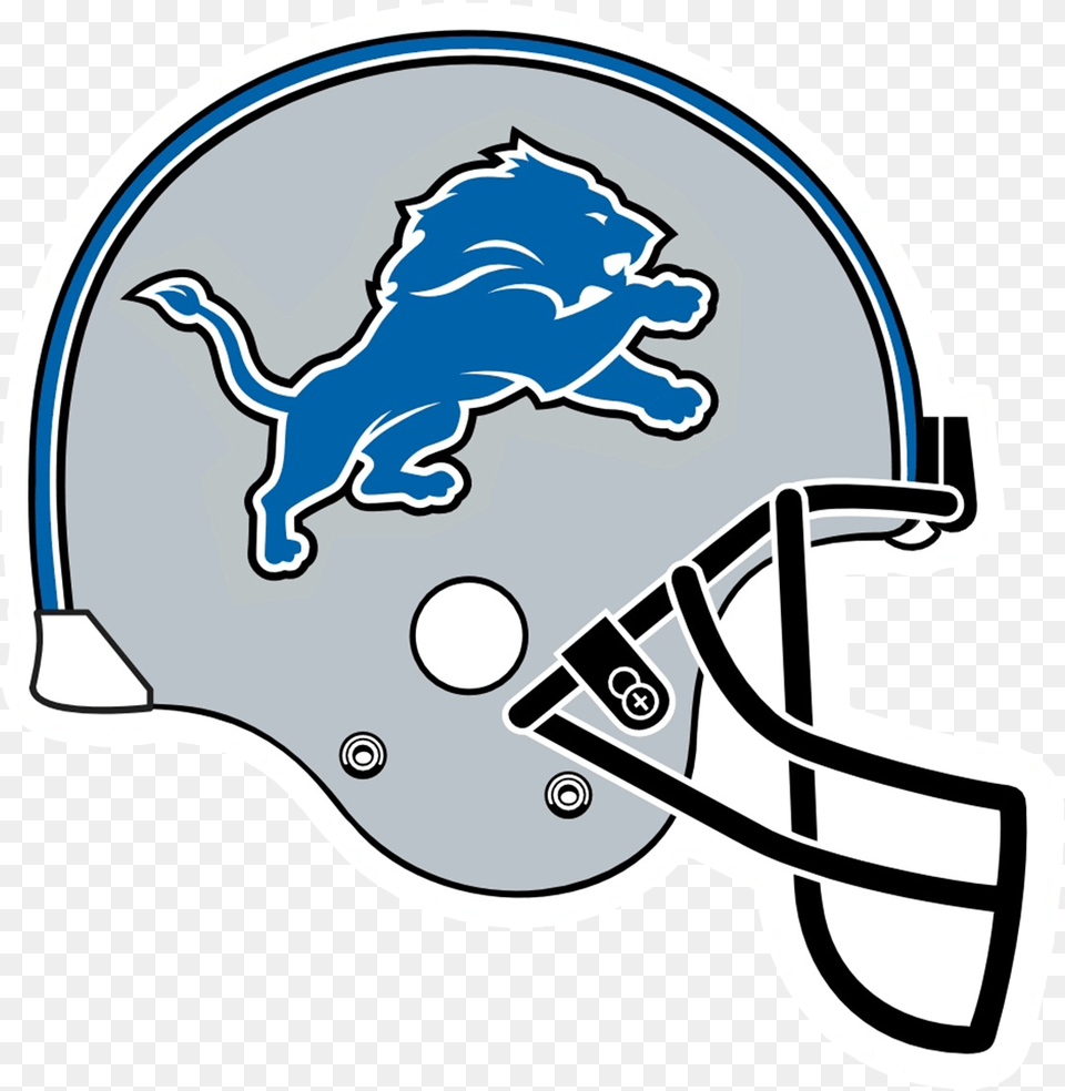 Detroit Lions Logo Transparent Detroit Lions Football Helmet, American Football, Football Helmet, Person, Playing American Football Free Png