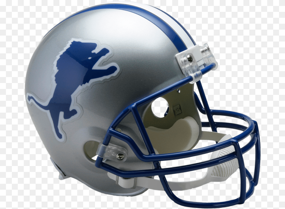 Detroit Lions Vsr4 Replica Throwback Helmet Steelers Helmet, American Football, Football, Football Helmet, Sport Free Png