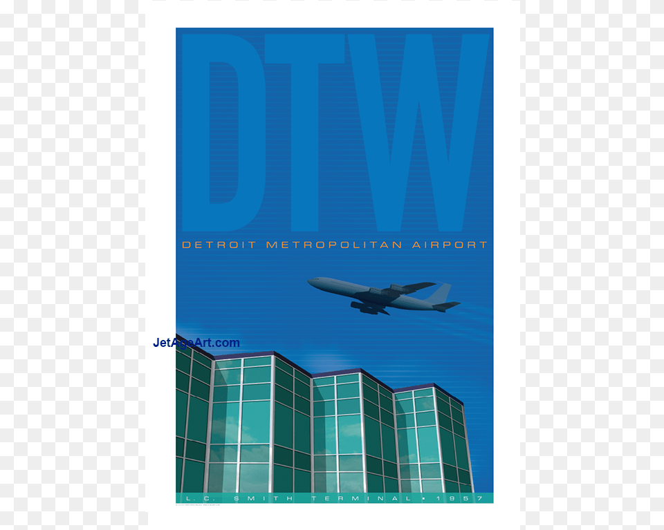 Detroit Metro Airport Dtw Poster, Vehicle, Aircraft, Airliner, Airplane Png