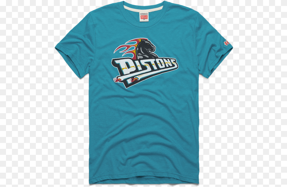 Detroit Pistons 96 Retro Nba Milwaukee Brewers T Shirt, Clothing, T-shirt Free Transparent Png