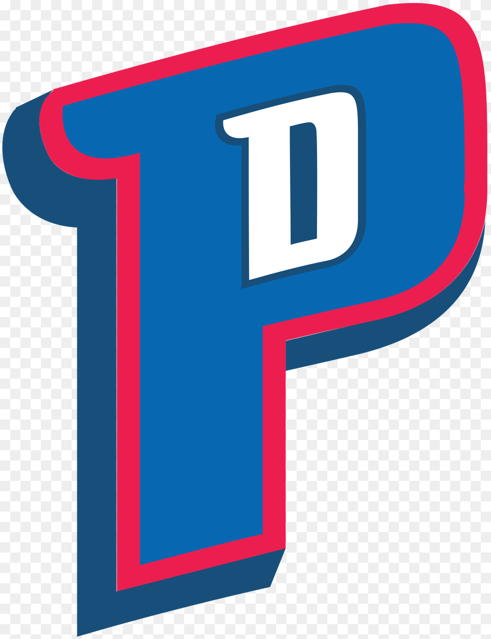 Detroit Pistons Alternate Logo, Text, Number, Symbol, Mailbox Free Png