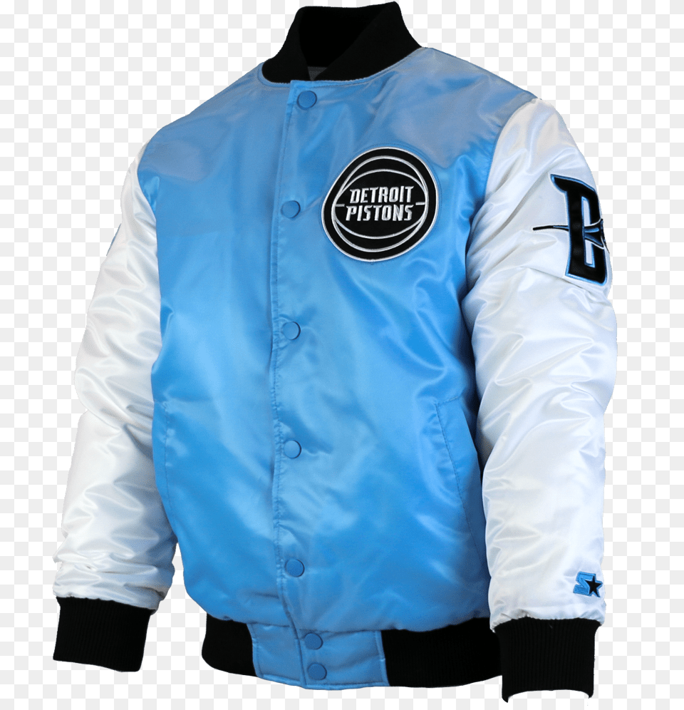 Detroit Pistons Starter Jackets Tobacco Road Chicago Bulls Starter Jacket Blue, Clothing, Coat, Long Sleeve, Shirt Free Transparent Png