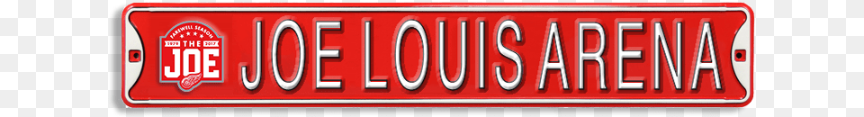 Detroit Red Wings Joe Louis Arena Farewell Season Metal Graphics, License Plate, Transportation, Vehicle Free Png Download