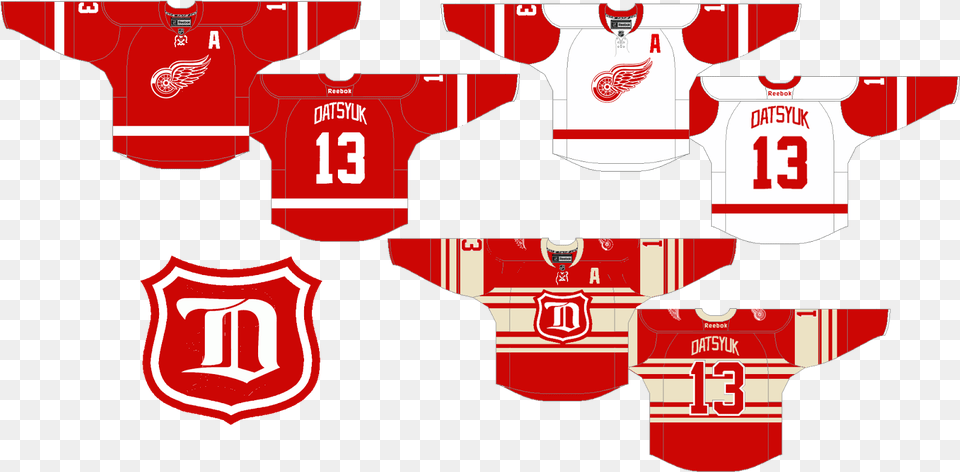 Detroit Red Wings Logo The Strat O Matic Hockey Cards 2019, Clothing, Shirt Png Image