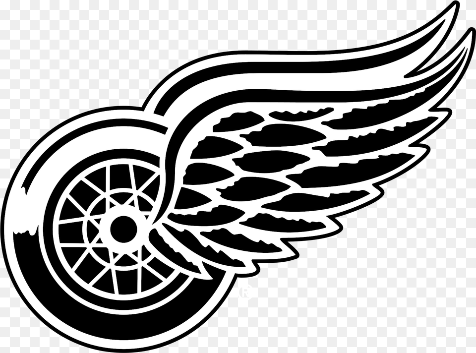 Detroit Red Wings Logo Transparent Logo Detroit Red Wings, Emblem, Symbol, Stencil, Baby Free Png Download