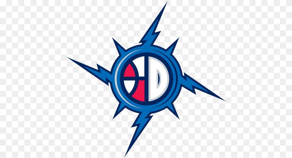 Detroit Shock Lightning Logo Basketball Mascot Design Detroit Shock Logo, Emblem, Symbol, Animal, Fish Png