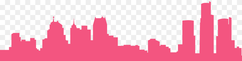 Detroit Skyline Silhouette, City, Art, Graphics Png