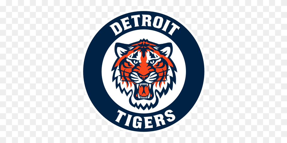 Detroit Tigers Circle Logo, Emblem, Symbol Free Png Download