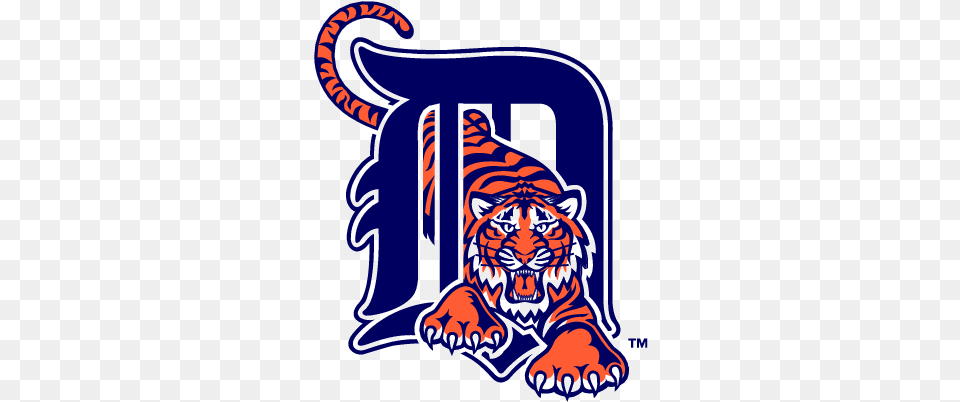 Detroit Tigers Detroit Tigers Tiger Logo, Animal, Mammal, Wildlife, Art Png