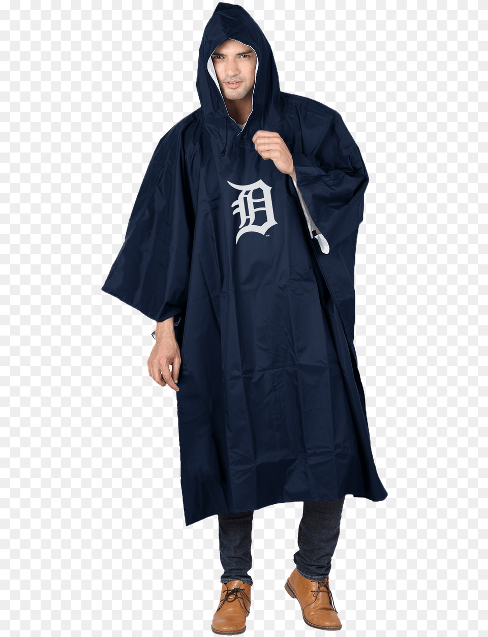 Detroit Tigers Rain Runner Poncho By Northwest Detroit Tigers D, Clothing, Coat, Fashion, Adult Free Png Download