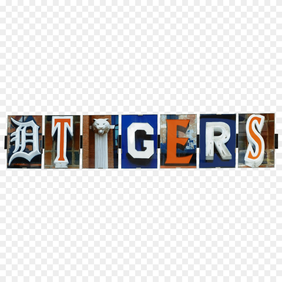 Detroit Tigers Word Art Heart Of Michigan, Number, Symbol, Text, Animal Free Png Download