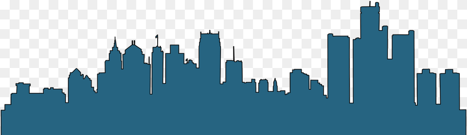 Detroit Vector Graphics Skyline Silhouette Illustration Silhouette Detroit City Skyline, Lighting, Outdoors, Turquoise, Nature Png