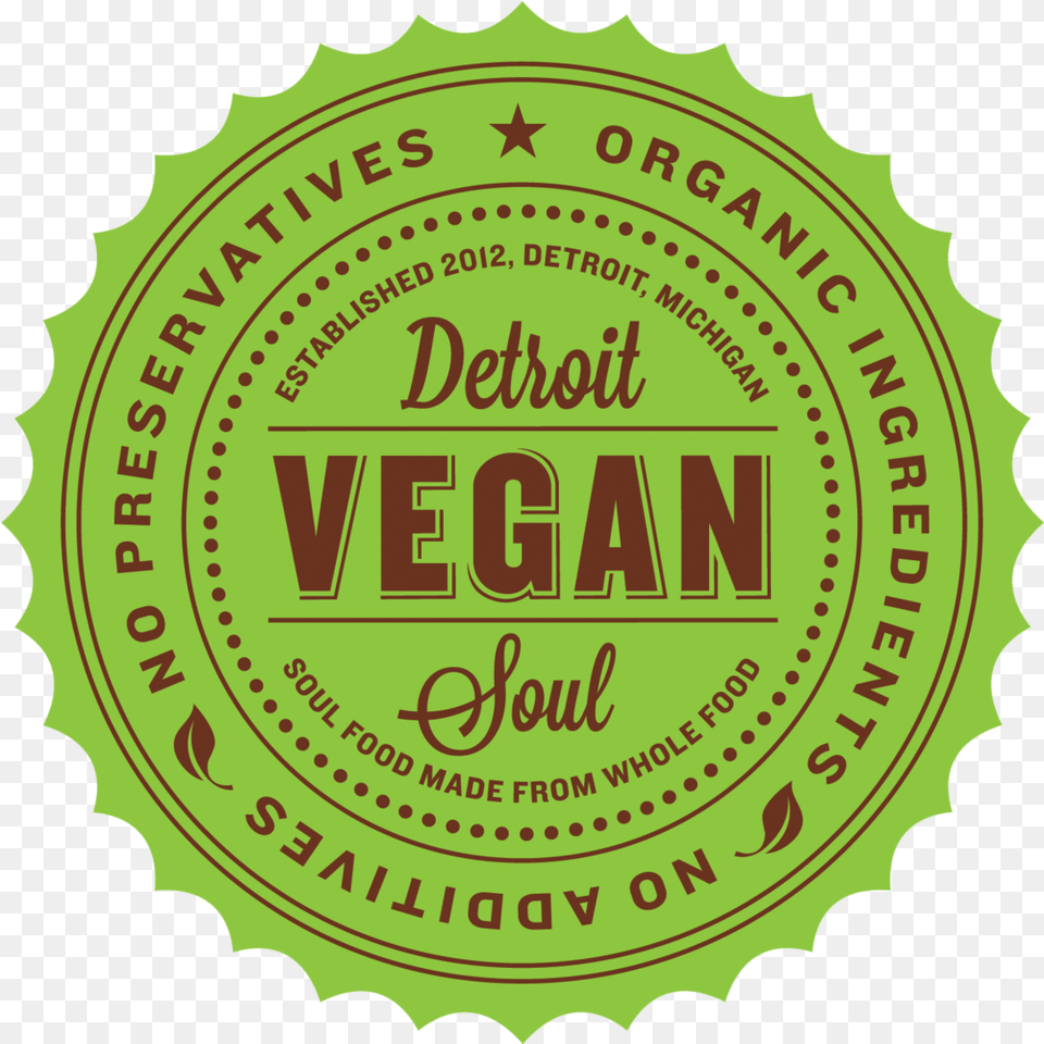 Detroit Vegan Soul Logo, Badge, Symbol, Text Free Transparent Png