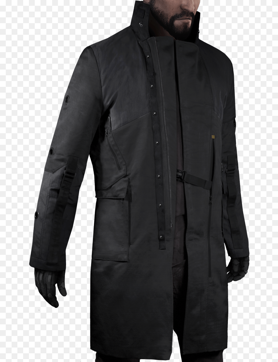 Deus Ex Mankind Divided Coat, Clothing, Jacket, Overcoat, Face Png