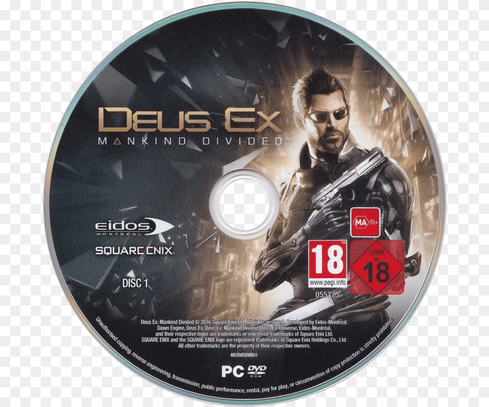 Deus Ex Mankind Divided Details Launchbox Games Database Deus Ex, Disk, Dvd, Person, Adult Free Png