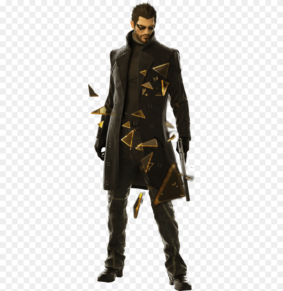 Deus Ex Mankind Divided Render, Clothing, Coat, Overcoat, Adult Png