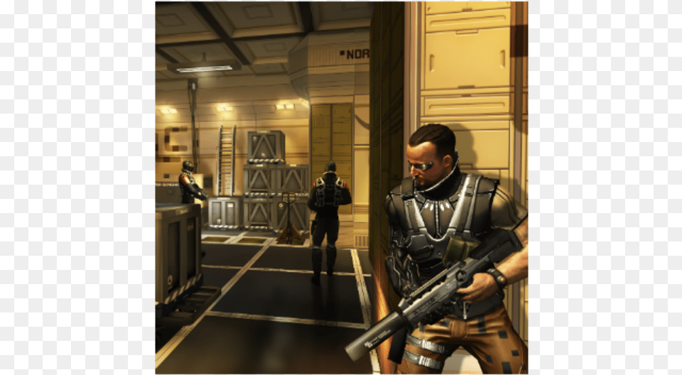 Deusexweb 1 Deus Ex The Fall Graphics, Gun, Weapon, Adult, Male Free Png Download