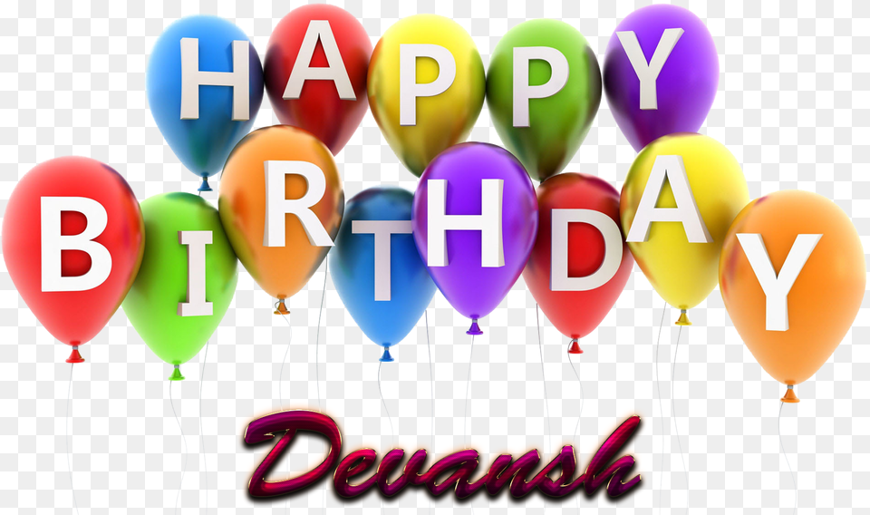 Devansh Happy Birthday Balloons Name Happy Birthday Salman Name, Balloon, People, Person Png Image