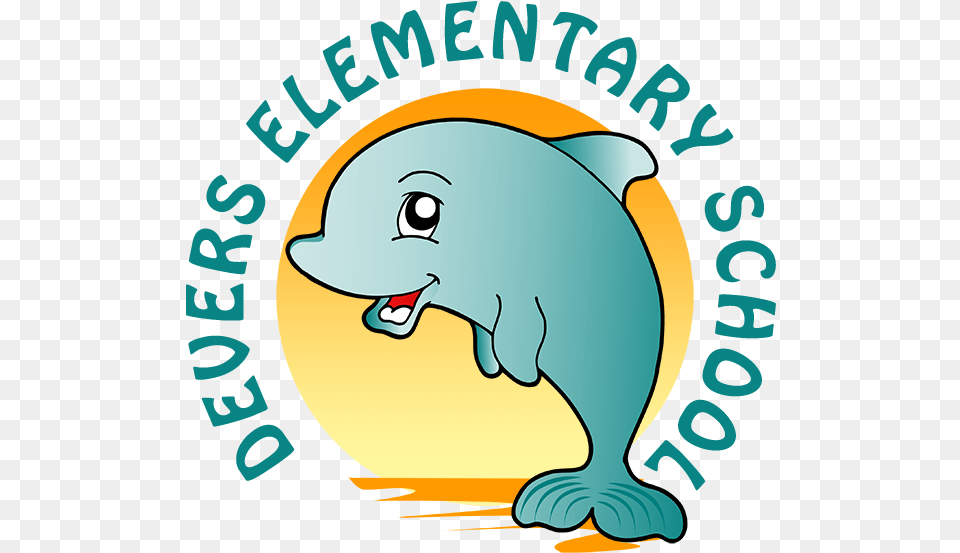 Deverses Mascot Devers Elementary School, Animal, Dolphin, Mammal, Sea Life Free Png Download