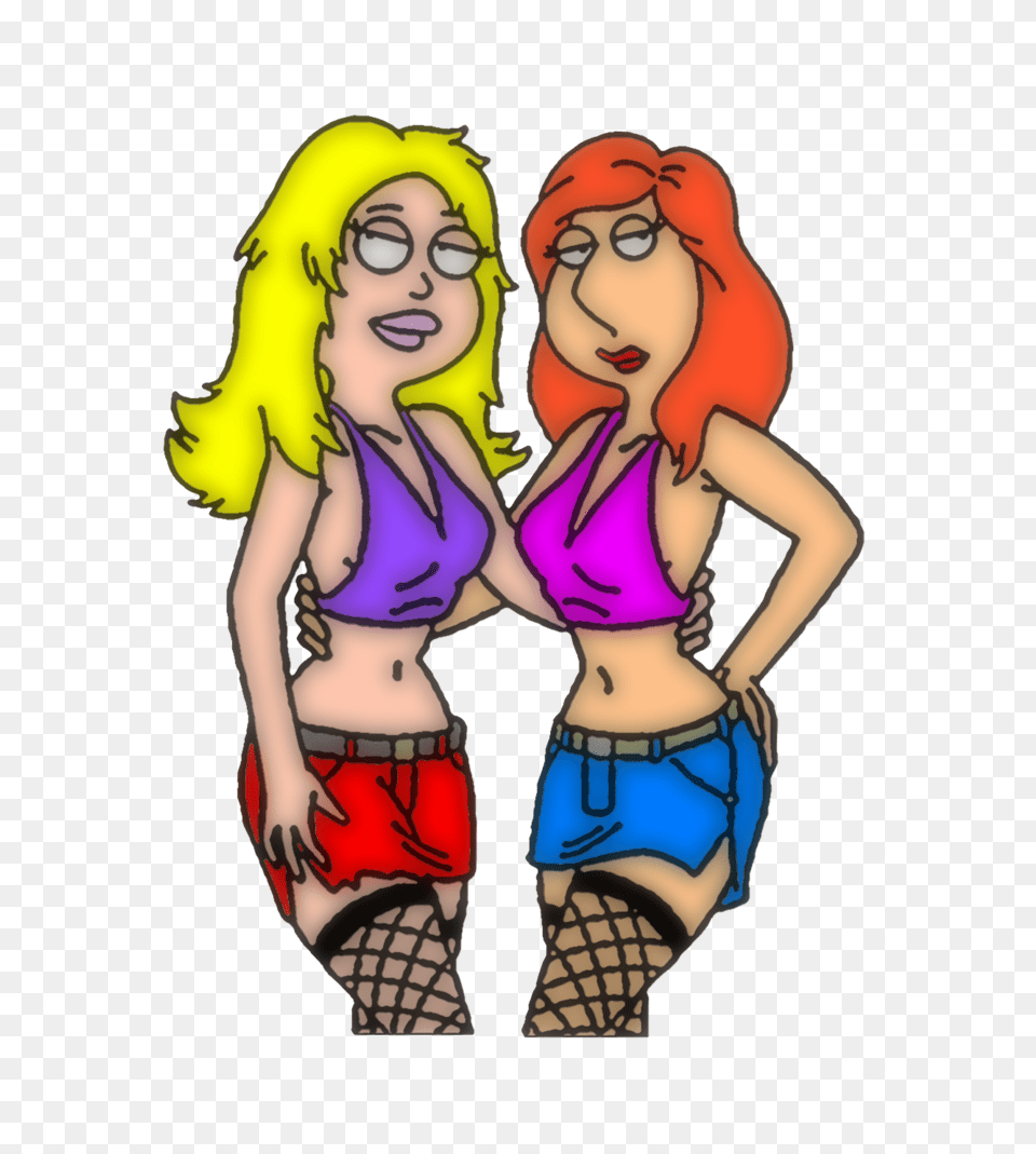 Deviant Art Of Francine Smith And Lois Griffin Animated, Shorts, Clothing, Adult, Person Free Transparent Png