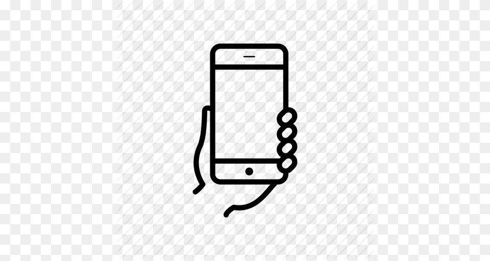 Device Gadget Hand Holding Iphone Mobile Smartphone Icon, Electronics, Phone, Mobile Phone Png