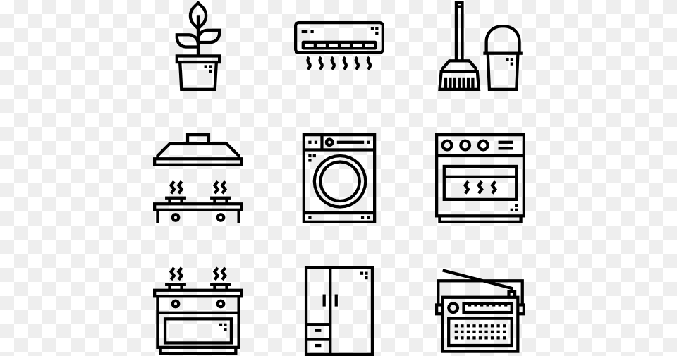 Devices Icons, Gray Png