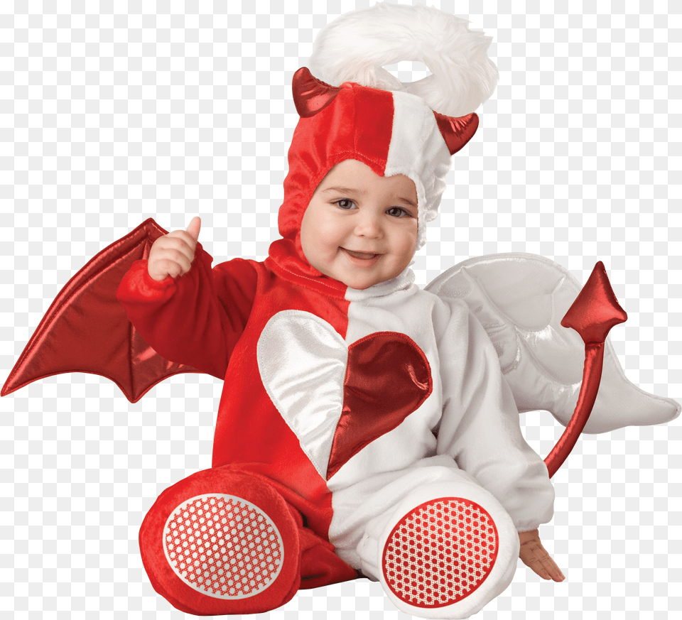 Devil Baby Angel Devil In One, Clothing, Costume, Face, Portrait Png Image