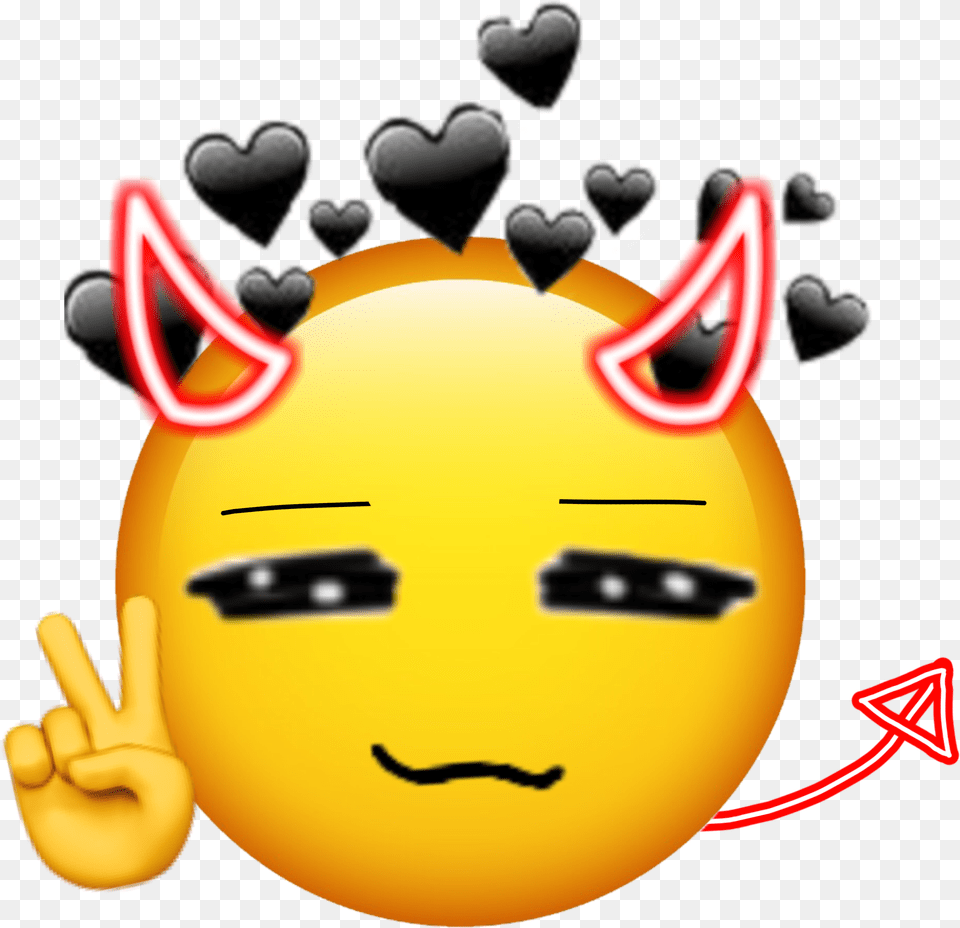 Devil Demon Emoji Emojiedit Peace, Birthday Cake, Cake, Cream, Dessert Png