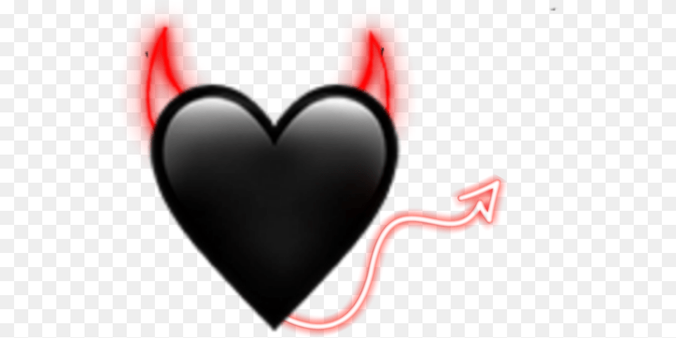 Devil Demon Horn Tail Emoji Love Heart Black Heart, Light, Food, Ketchup Free Transparent Png