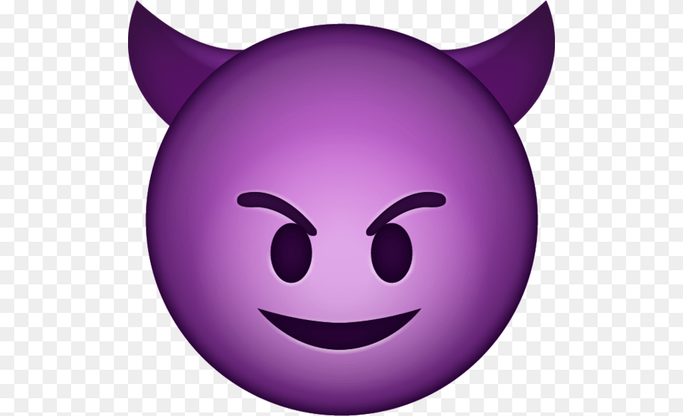 Devil Emoji, Purple Free Png Download