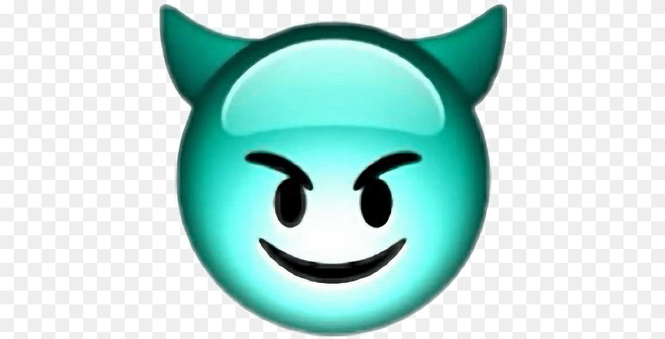 Devil Emoji Blue Teal Free Png Download