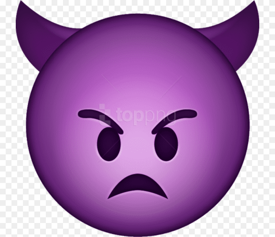 Devil Emoji Download Iphone Emojis Devil Emoji, Purple Free Transparent Png