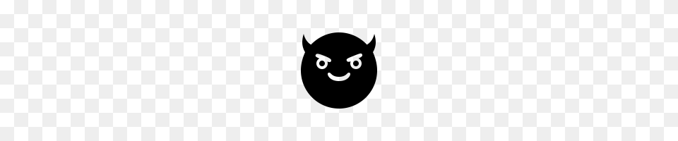 Devil Emoji Icons Noun Project, Gray Free Png Download