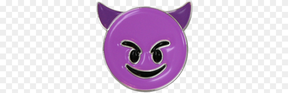 Devil Emoji Pin Badge Smiley, Purple, Appliance, Blow Dryer, Device Free Transparent Png