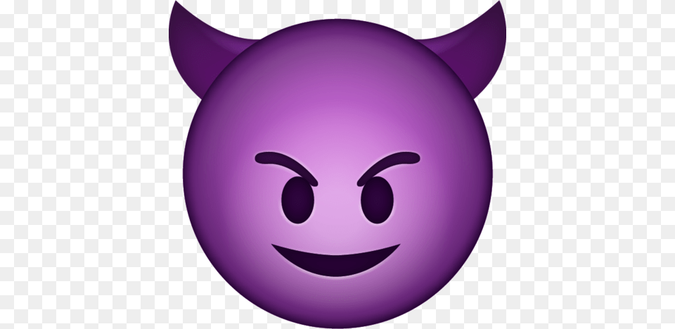 Devil Emoji Transparent Icon, Purple Free Png