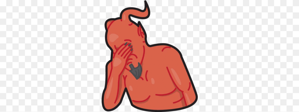 Devil Facepalm Gesture Reaction Licoladon Lobhlop Stikeri Fejspalm, Body Part, Face, Head, Neck Free Png Download