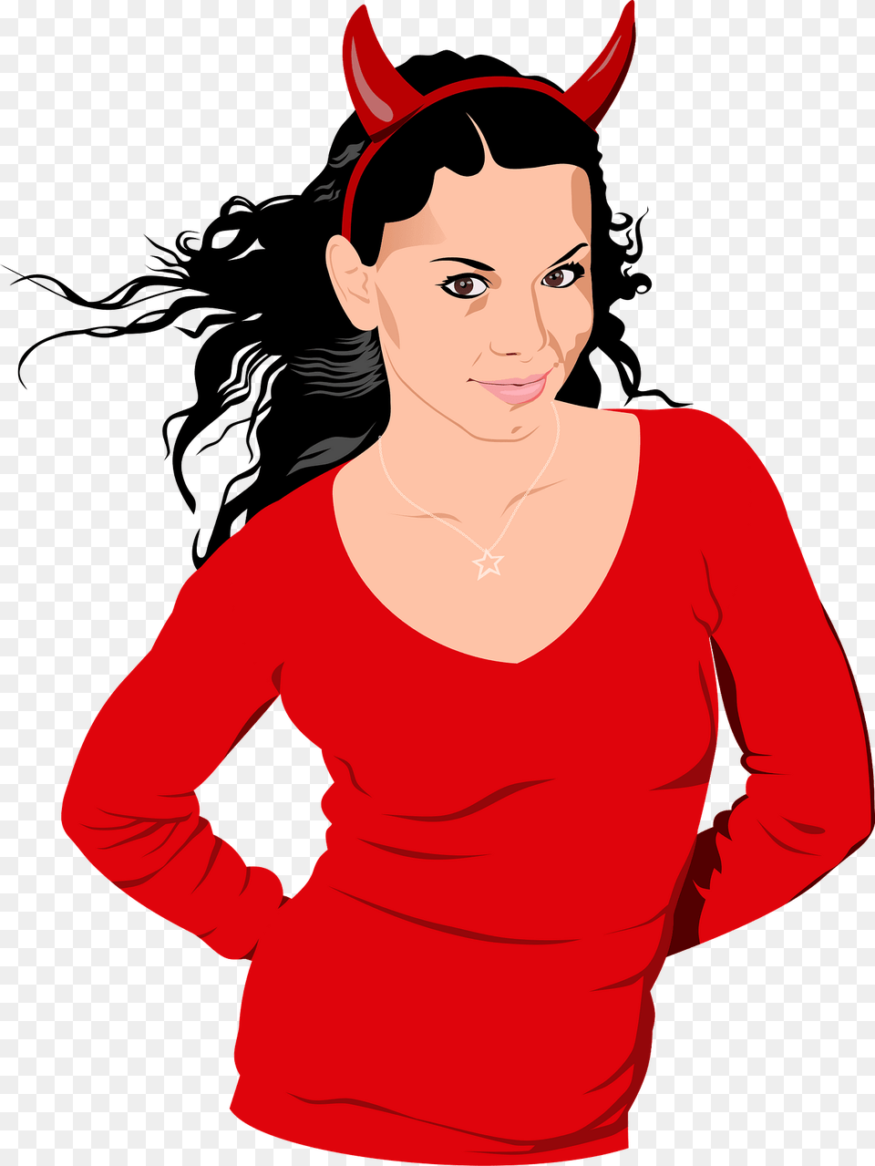 Devil Girl Clipart, Woman, Adult, Clothing, Sleeve Free Transparent Png