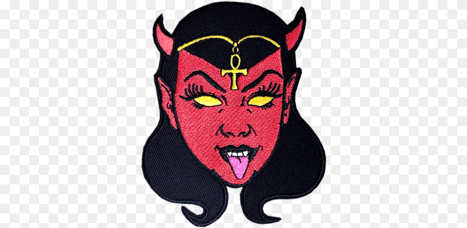 Devil Girl Patch Illustration, Baby, Person, Art, Face Free Transparent Png