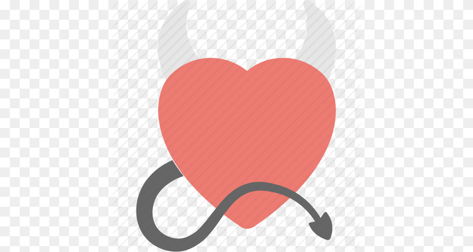Devil Heart Devil Red Heart Heart With Horns And Tail Tattoo Png Image