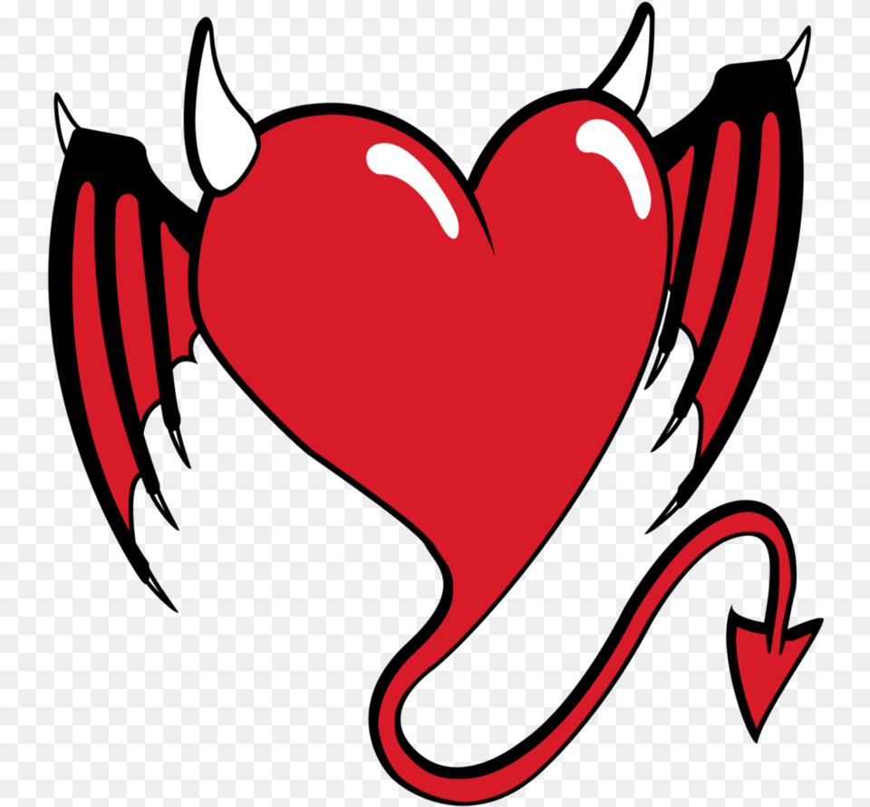 Devil Hearts With Wings, Heart, Baby, Person Free Png Download