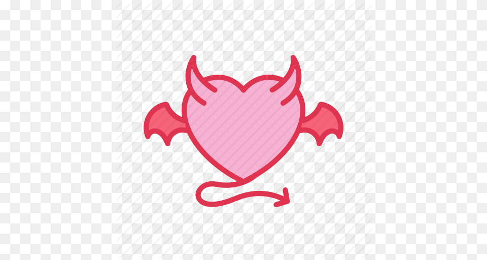 Devil Horn Love Tail Wing Icon, Cupid Png