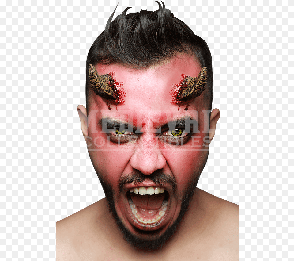 Devil Horns Latex Prosthesis, Adult, Face, Head, Male Free Png