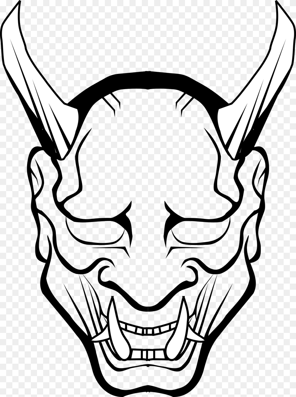 Devil Masks Mask Evil Demon Halloween Hell, Stencil, Animal, Fish, Sea Life Png Image