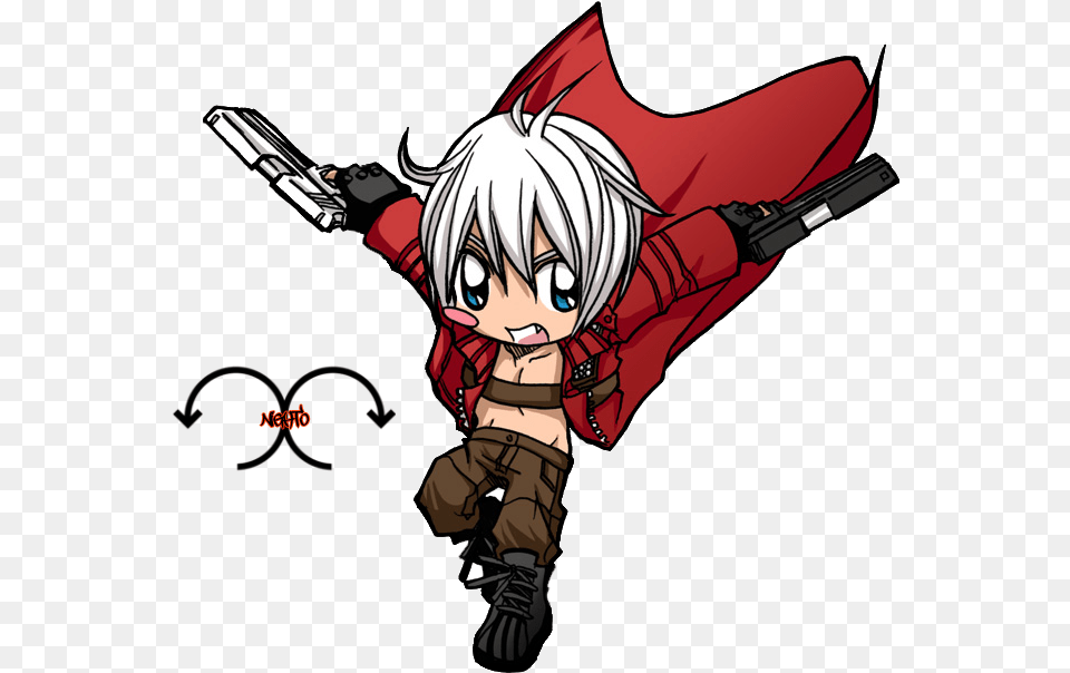 Devil May Cry Clipart Render Dante Devil May Cry Chibi, Book, Comics, Publication, Adult Png