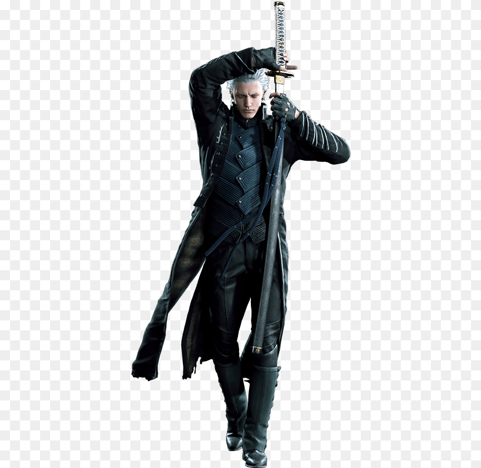 Devil May Cry Wiki Dmc 5 Vergil Cosplay, Sword, Weapon, Clothing, Coat Free Transparent Png