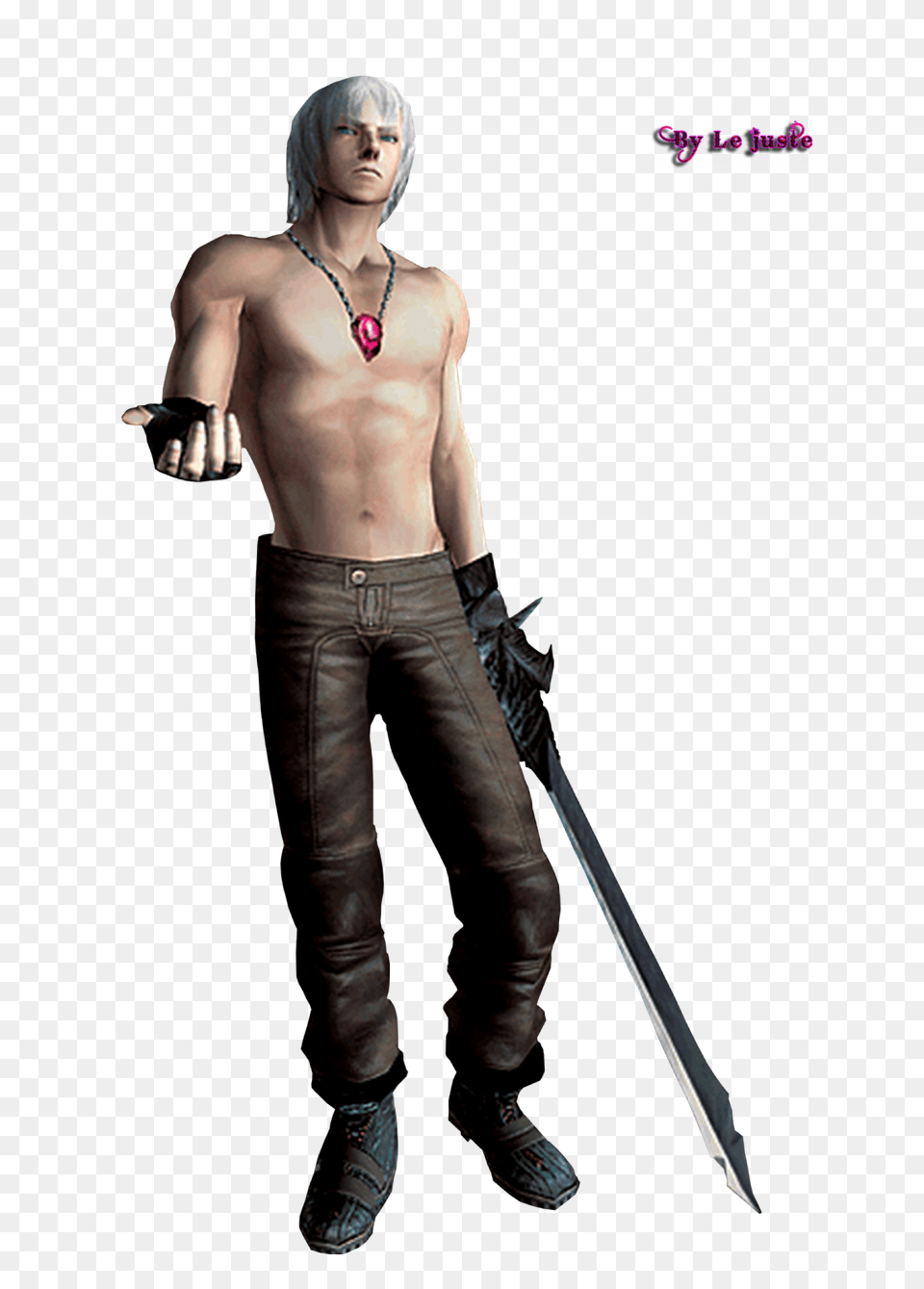 Devil May Dante Nude Dante The Devil May Cry Devil May Cry 3 Naked Dante, Weapon, Clothing, Costume, Sword Png