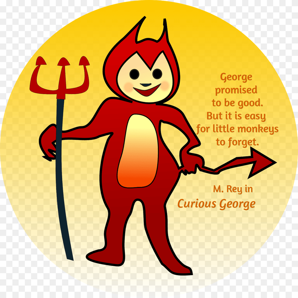 Devil Naughty Demon Trident Costume Tail Devil Clipart, Baby, Person, Face, Head Free Png Download
