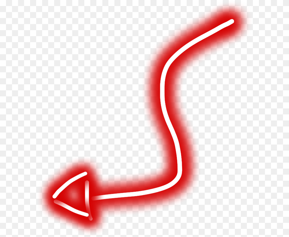 Devil Neon Red Tail Arrow Aah Hell Haha Illustration, Smoke Pipe, Light Png Image
