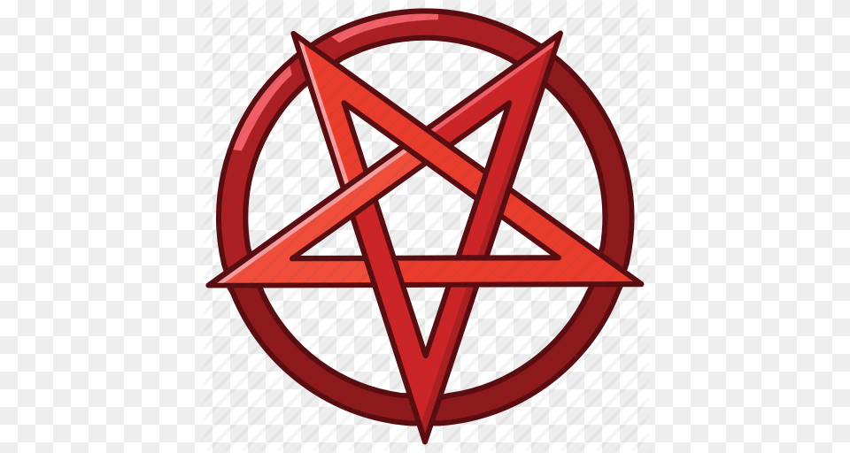 Devil Pagan Pentagram Satan Satanic Satanism Star Icon, Star Symbol, Symbol, Gate, Logo Png Image
