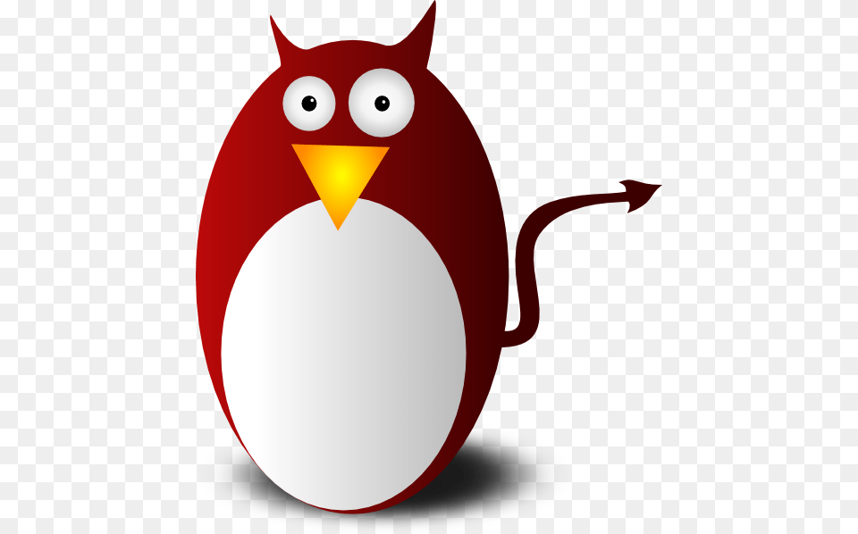 Devil Penguin Cartoon Svg Clip Arts Daemon Linux, Animal, Beak, Bird, Mammal Free Png